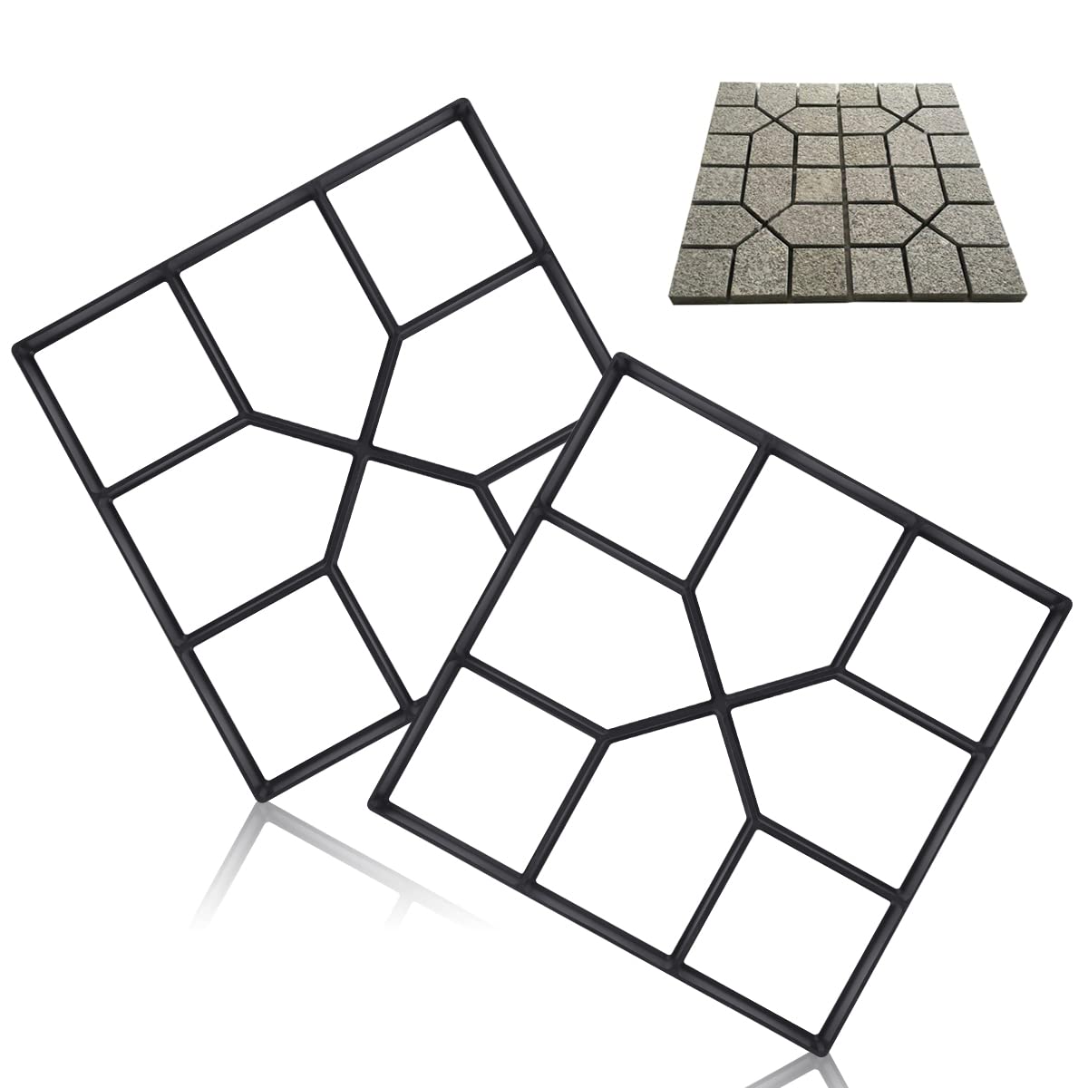 XXBSAZ Paver Molds for Concrete, Reusable Walk Maker Mold Path Stepping Stone Paver for Patio