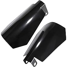Coffin Cut Motorcycle Handguards - Black Hand Guards for 2007-2025 Harley Davidson Touring, Sportster, Dyna (Large, Cable Clutch Compatible)