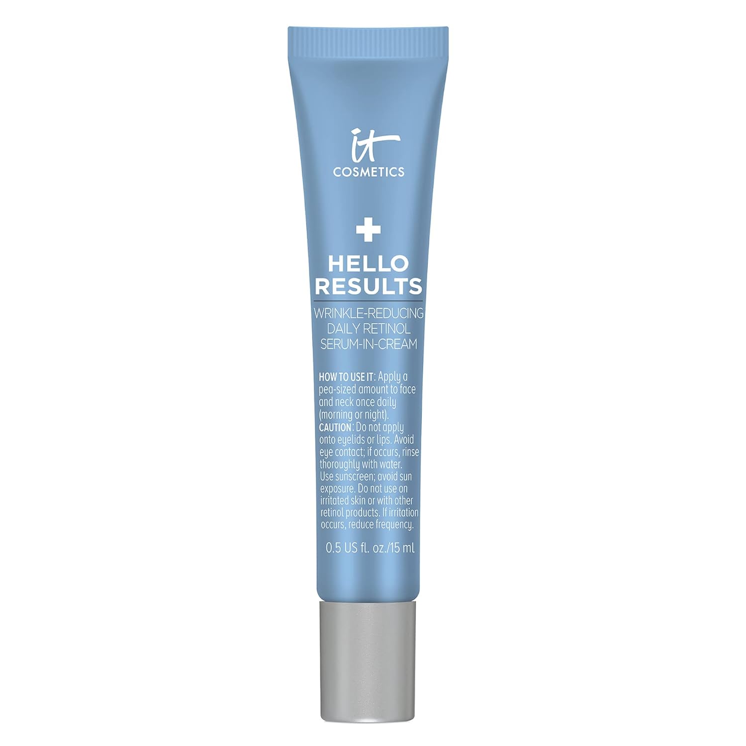 IT Cosmetics Hello Results Wrinkle-Reducing Daily Retinol Serum-in-Cream - Firming & Anti-Aging Retinol Face Cream with Niacinamide, Vitamin B5 & Vitamin E