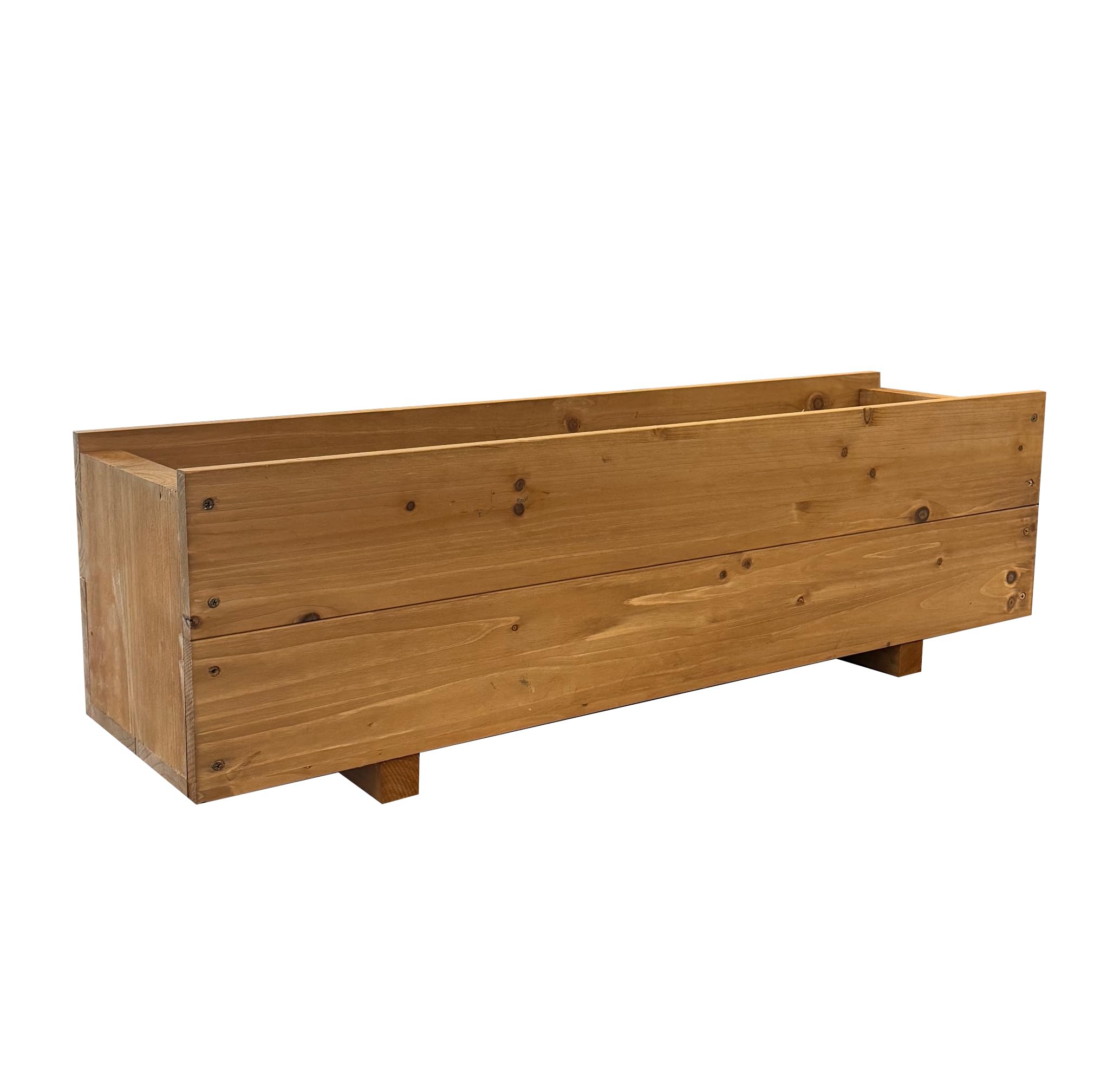 Selections Brown Large Rectangle Wooden Garden Trough Planter (90Cm)