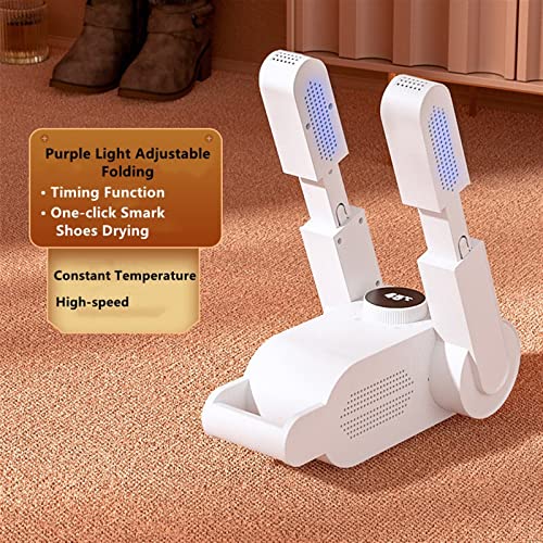 Secador de sapatos, 220V ajustável máquina de secar sapatos temporizador inteligente secador rápido