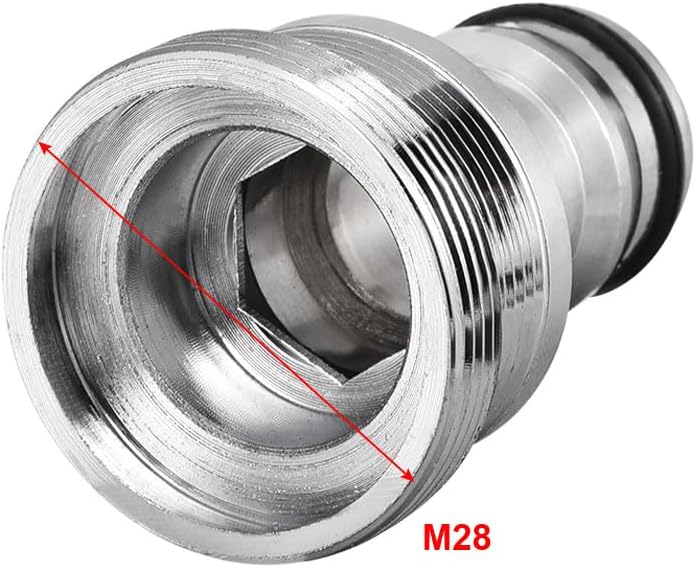 uxcell Garden Hose Quick Connect Nickel-plated Water Hose Fitting Connectors M28 Male Threaded Adapter