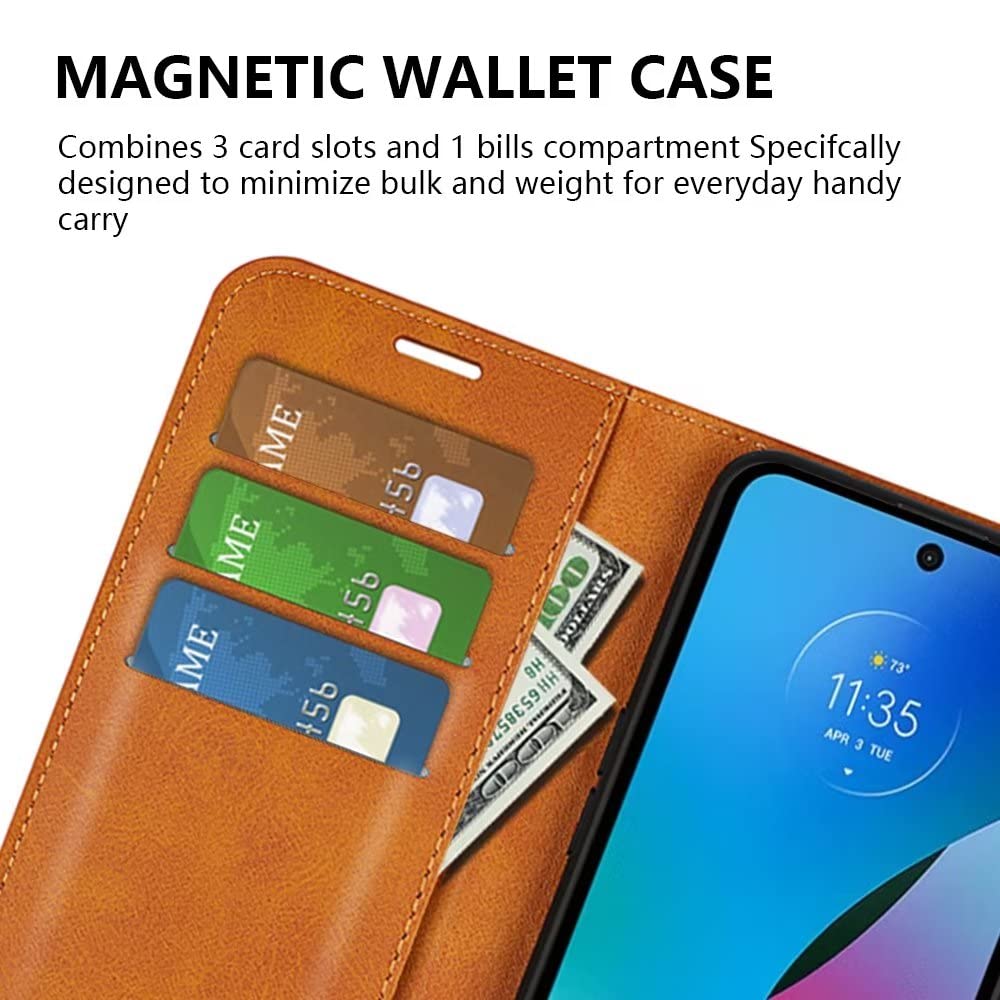 Custodia Portafoglio TEYYOS Per Xiaomi Redmi Note 12 4G – Pelle PU E TPU, Con Slot Carte E Contanti, Rosso - 5