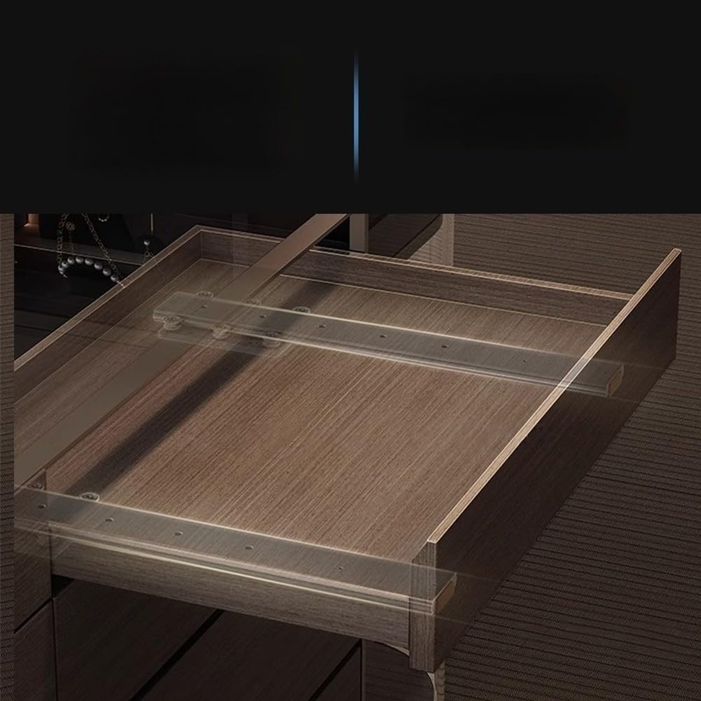 Galvanized Steel Under Mount Slide Rail for Cabinet Drawers with Concealed Fit and Dual Spring Damping for Controlled Movement (375MM)