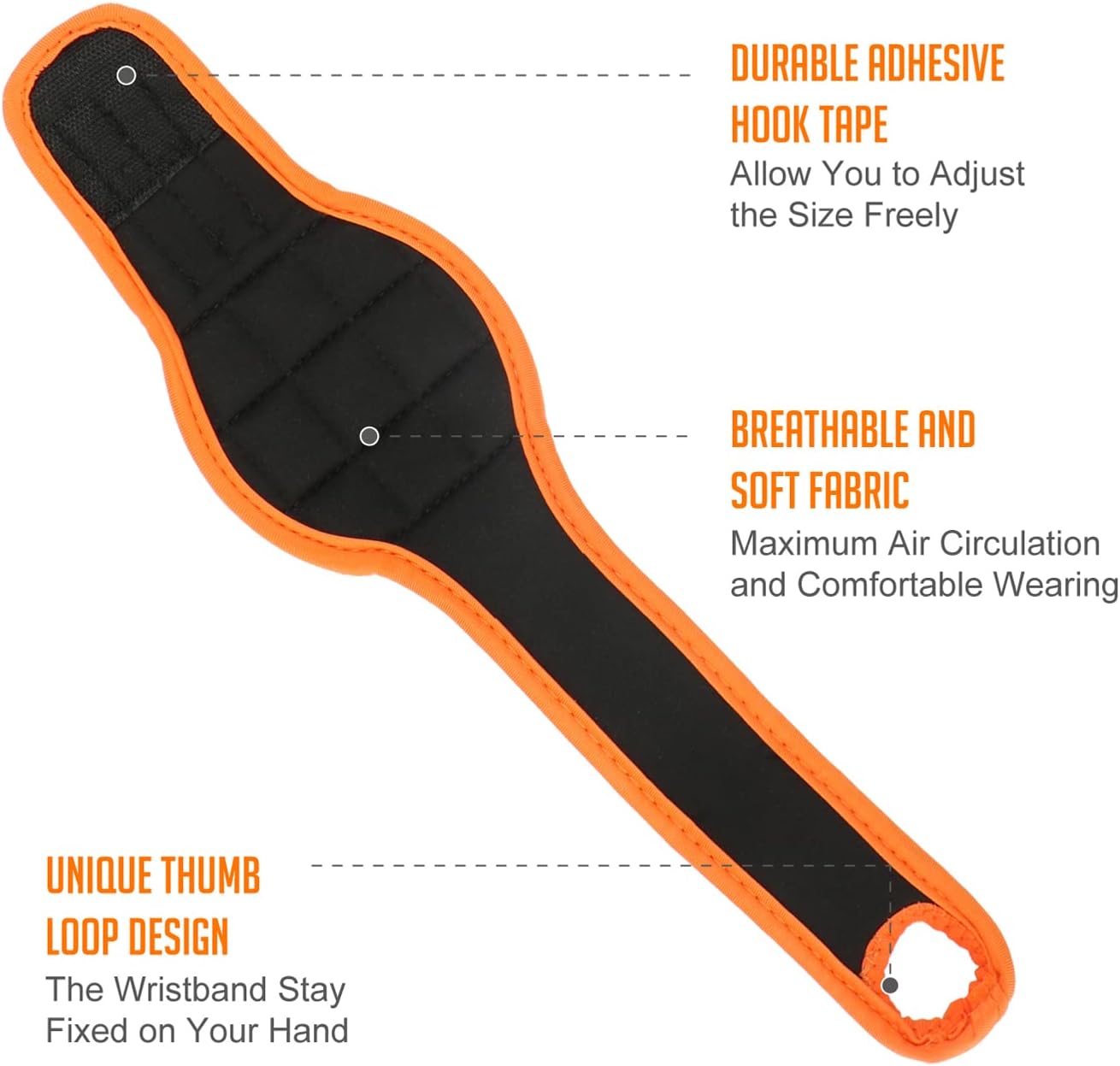 Tool Gifts for Men, Magnetic Wristband Holding Screws, Stocking Stuffers for Him Dad Handyman, Cool Gadgets Christmas Birthday Fathers Valentines Day Gifts for Husband - Orange