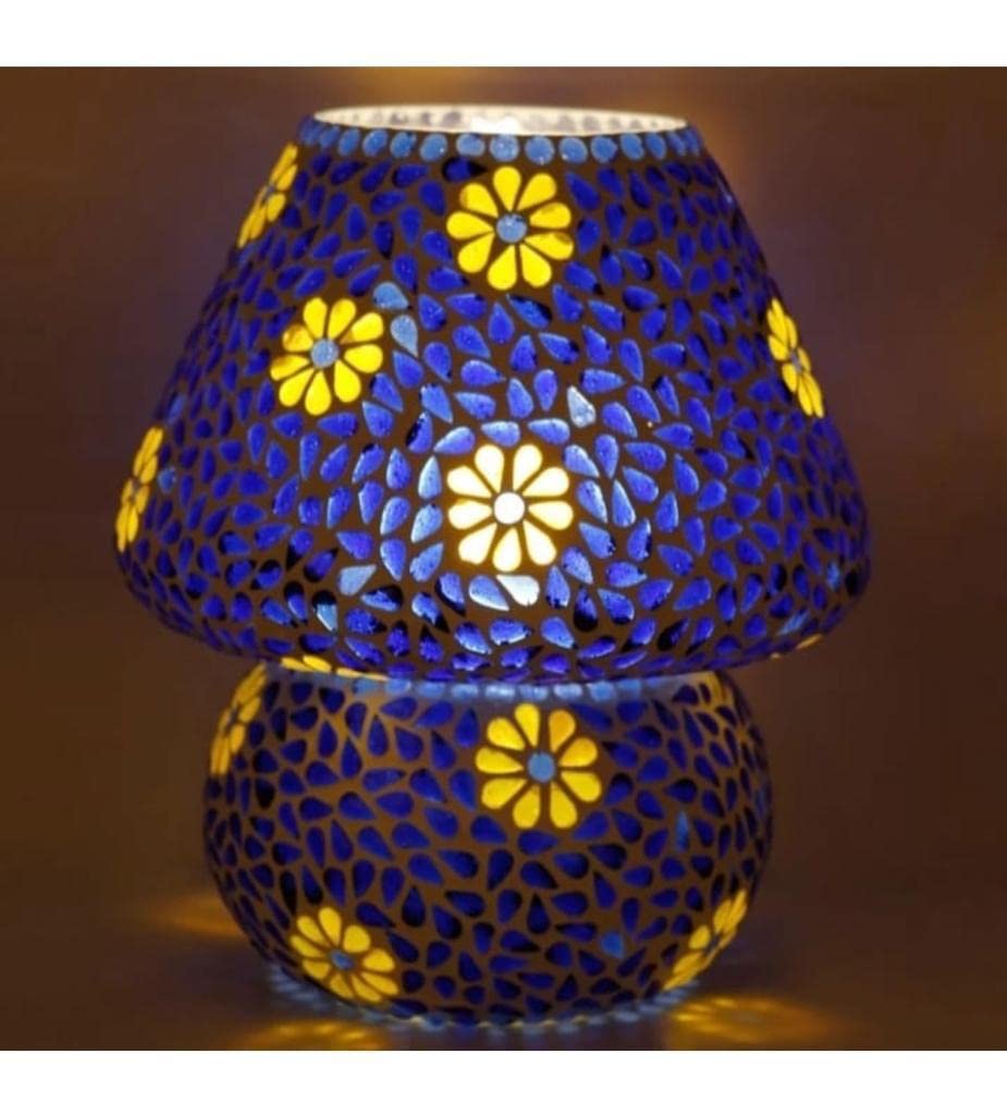 Buy DONERIA Handicraft Mosaic Table Lamp Combination of Colour Beads