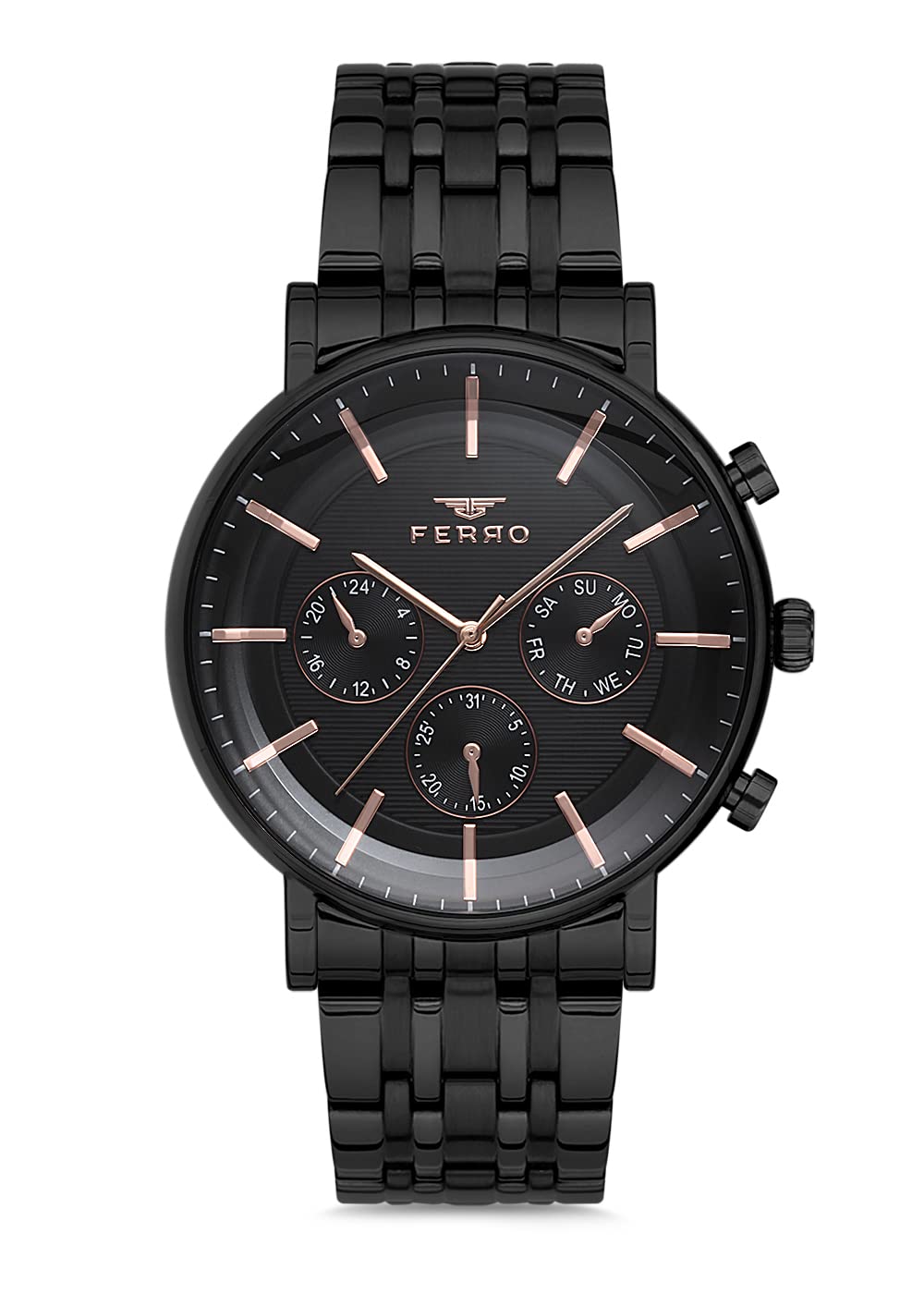 Ferro Analog Black Dial Mens Watch-FM1866A-G (B09RWK2MYS) Amazon Price History, Amazon Price Tracker