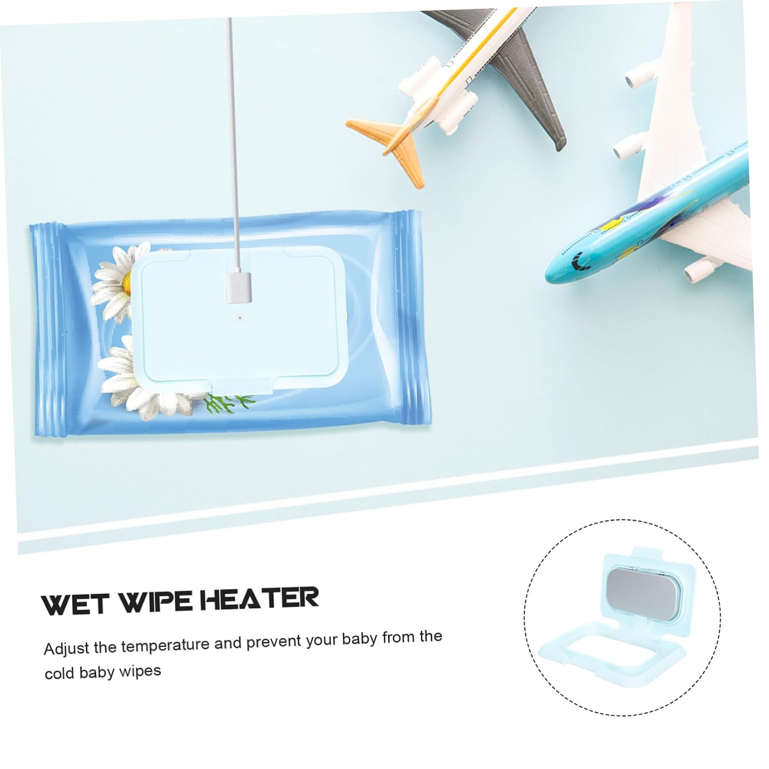 Boys and Girls Wipes Tissue Warmer Portable Baby Wipe Warmer Wet Tissue Heating Tools Abs Material Save Compatible
