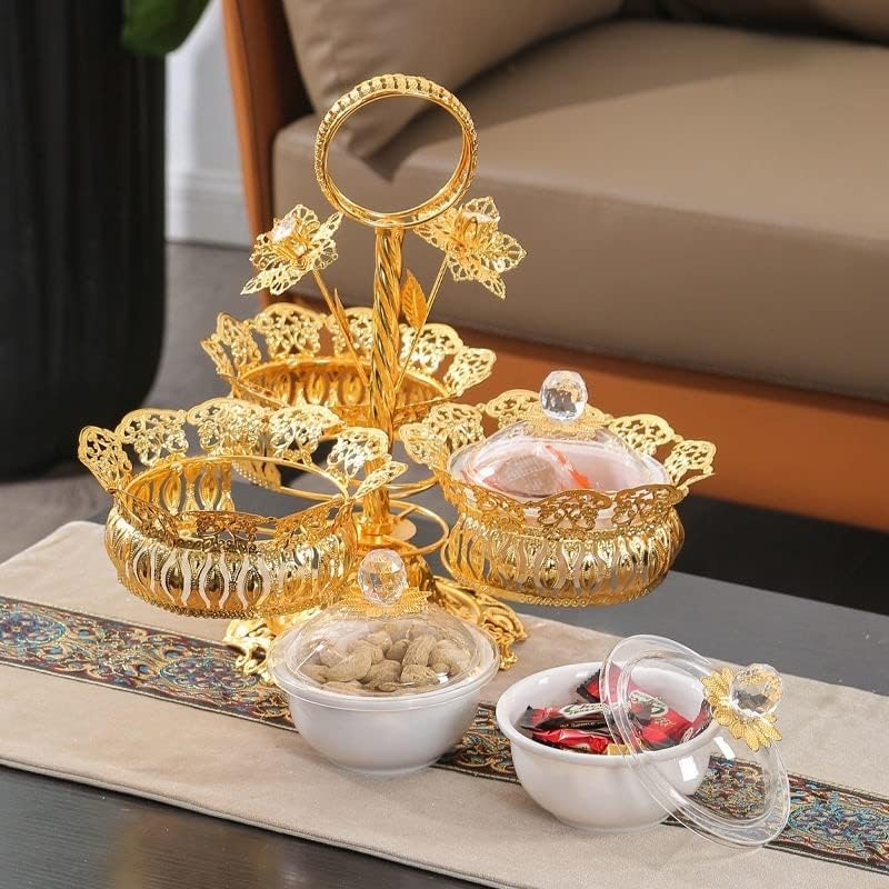 Miniatura 4 de GP16 - Frutero circular de metal portátil con hierro seco para frutas platos y bandejas color GP21-3