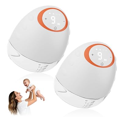 Extractor de leche eléctrico manos libres: 2 extractores de leche portátiles de 120 ml con 4 modos y 9 niveles, extractor de leche recargable con pantalla LED, apagado automático de 20 minutos