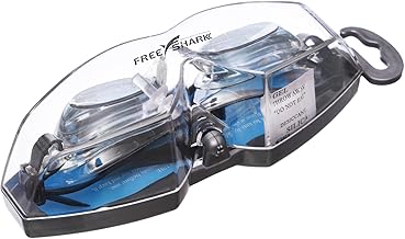 نظارات سباحة مقاومة للضباب والماء للجنسين موديل 5103 - لون أسود