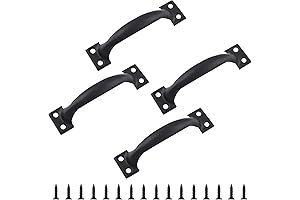 4" Black Barn Door Pulls by Bivethoi: Add Rustic Charm to Your Home