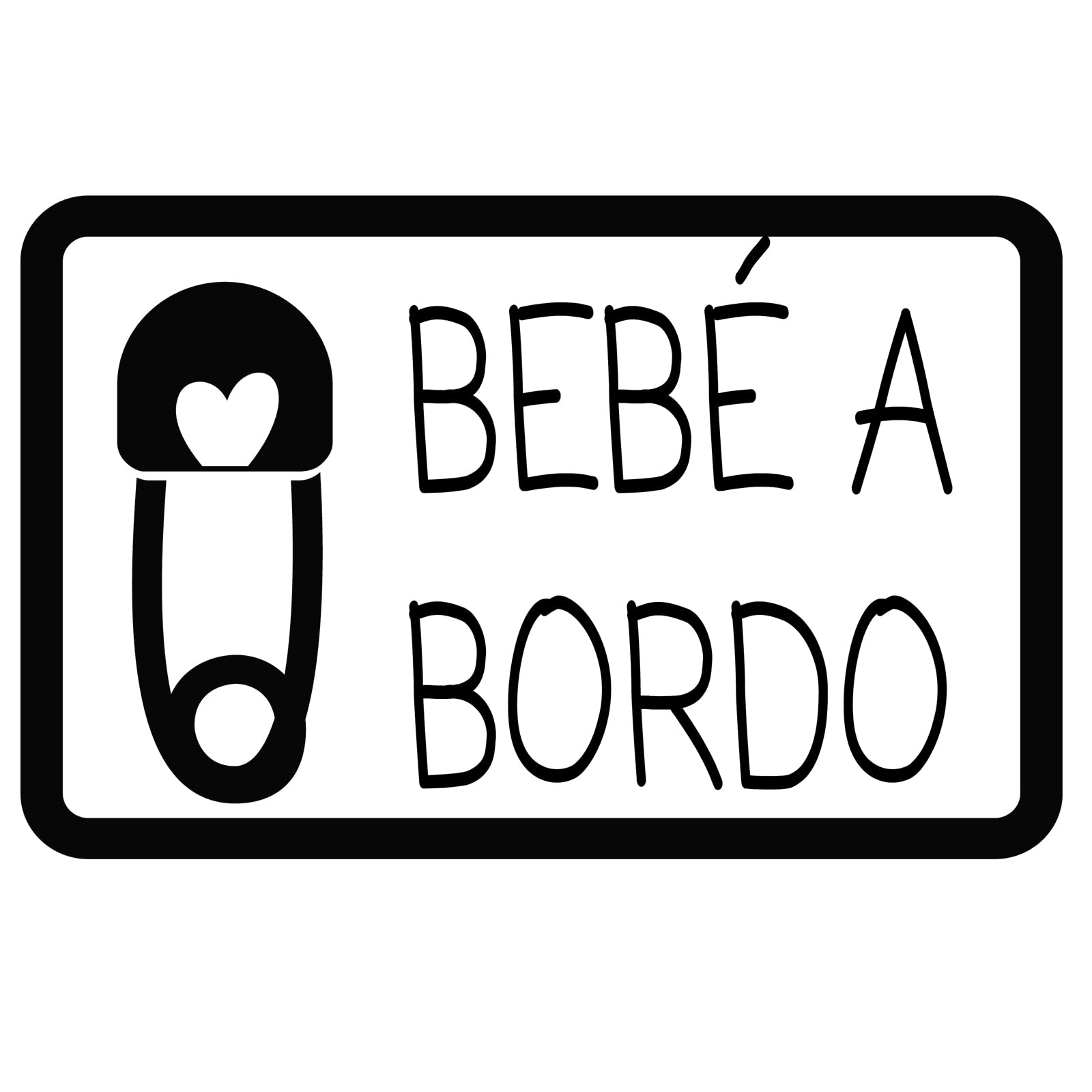 Pegatina Bebé a Bordo. Adhesivo vinilo para coche o moto. Sticker (Baby On Board, Baby In Car) (41.Bebé niño triángulo) — view 31