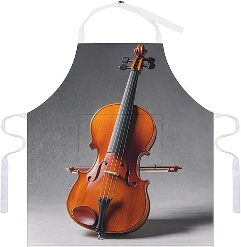 Miniatura 7 de Kit personalizado de modelo de violonchelo para adultos, delantales de cocina para mujer y hombre, delantal ajustable con bolsillo para hornear,