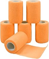 Vista 9 de Vendajes autoadherentes para deportes, esguince, hinchazón y dolor en muñeca y tobillo, 6 unidades, 3 pulgadas x 14.7 pies (negro)