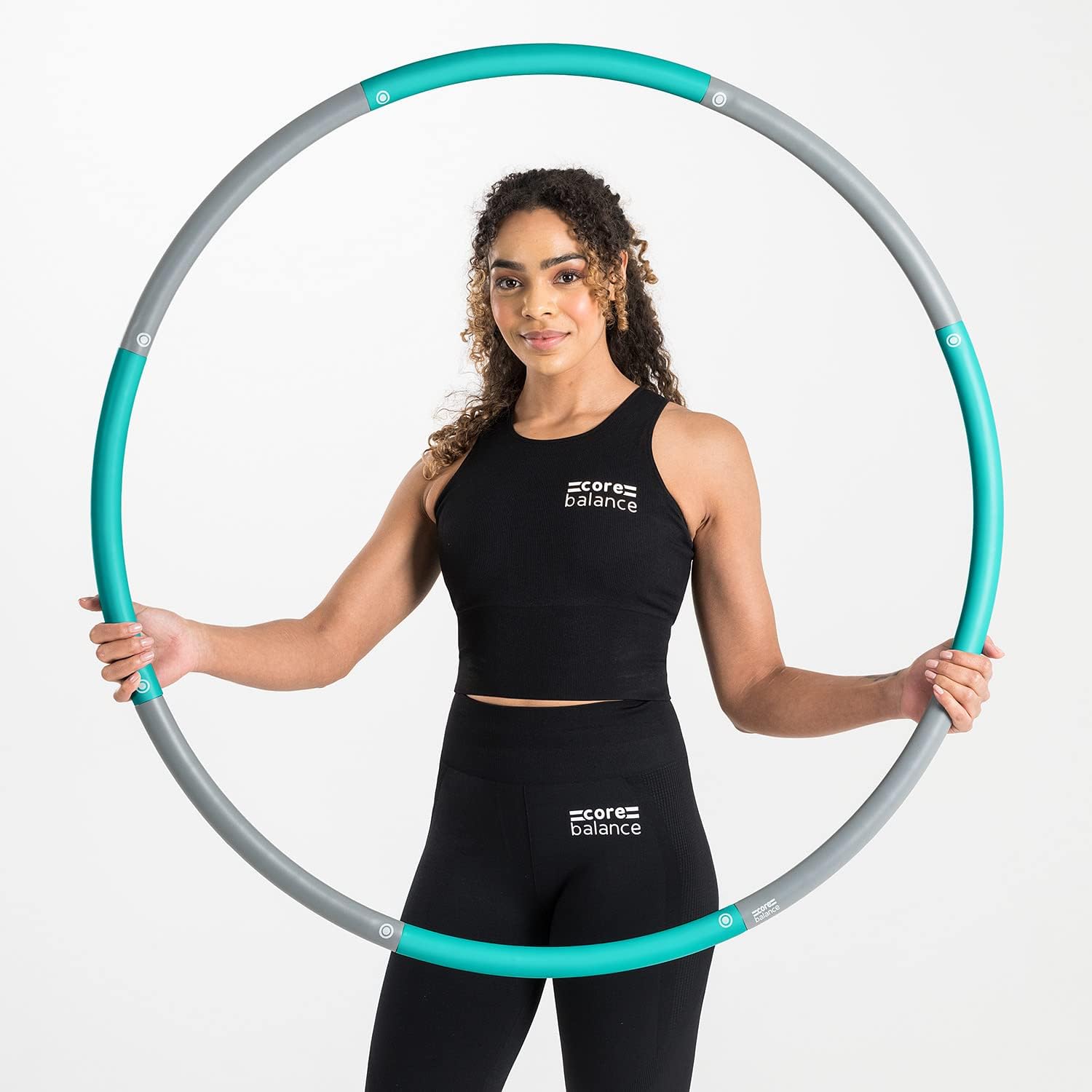 Core Balance Weighted Hula Hoop For Adult Fitness Foam Padded Size Adjustable 1kg (Smooth or Wavy)