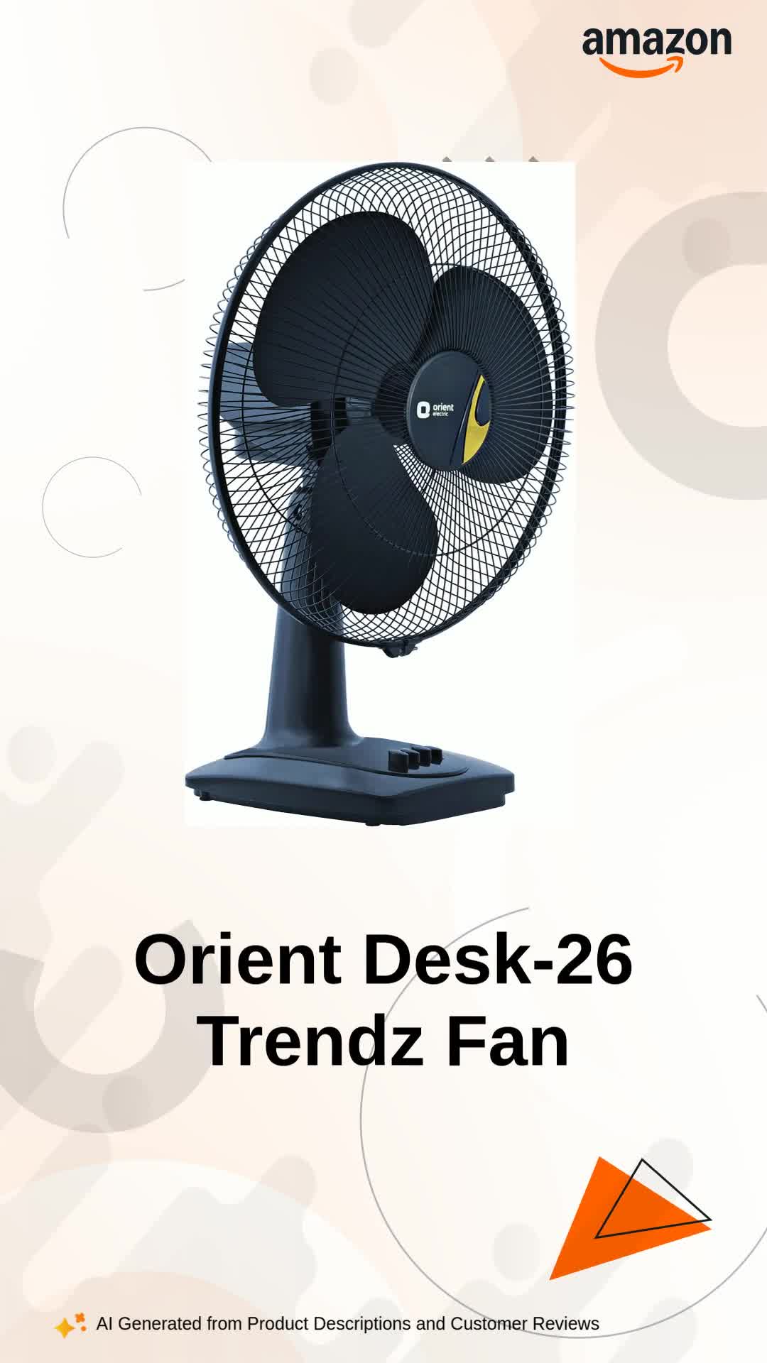 Buy Orient Electric Desk-26 Trendz 400mm Table Fan (Electric Blue