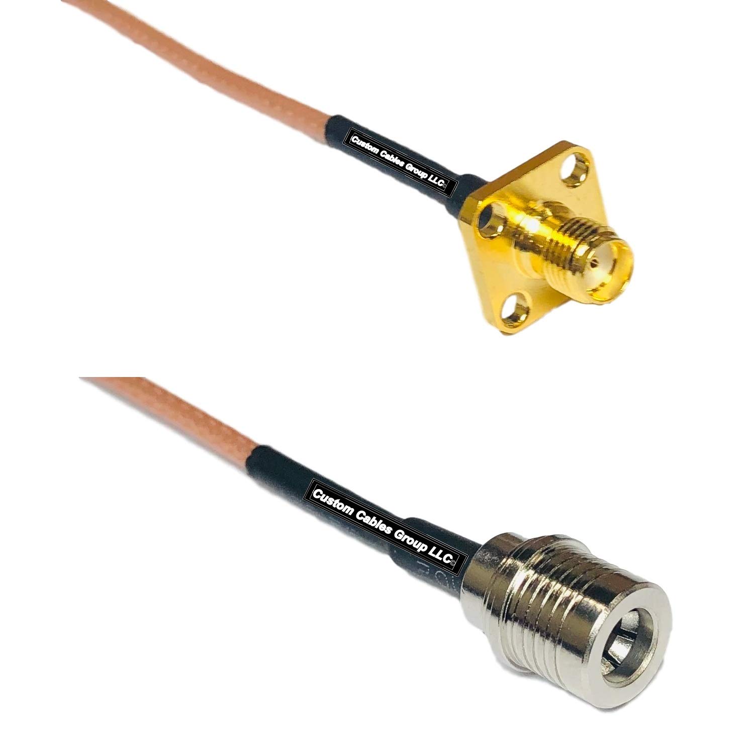 6 feet RG316 SMA Female Flange to QMA Male RF Pigtail Coaxial Cable