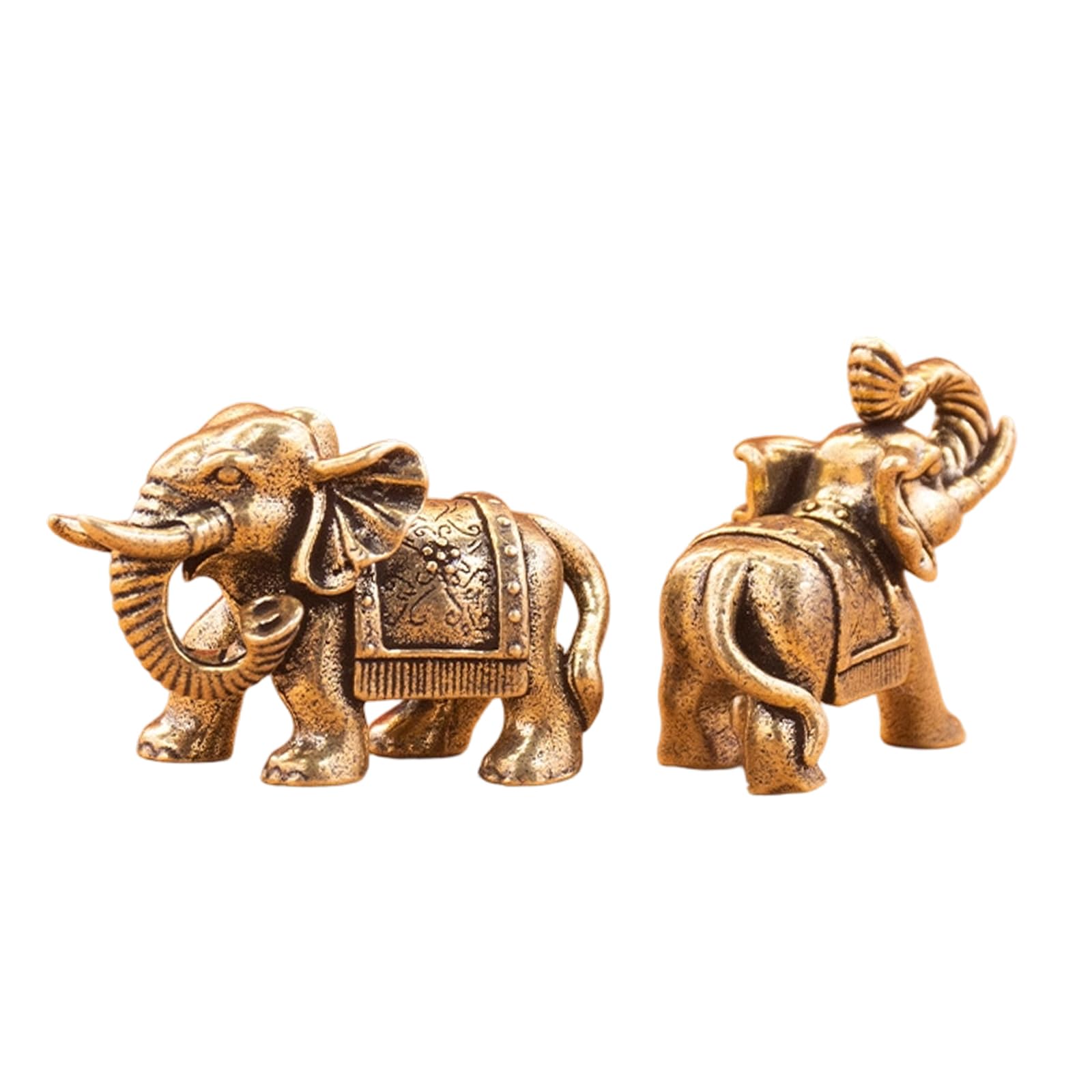 Mllepjdh Durability Brasses Elephant Sculptures Elephant Miniature Figurine for Enduring Home Display and Elegant Decoration Brasses Decoration Statue Traditional Chinese