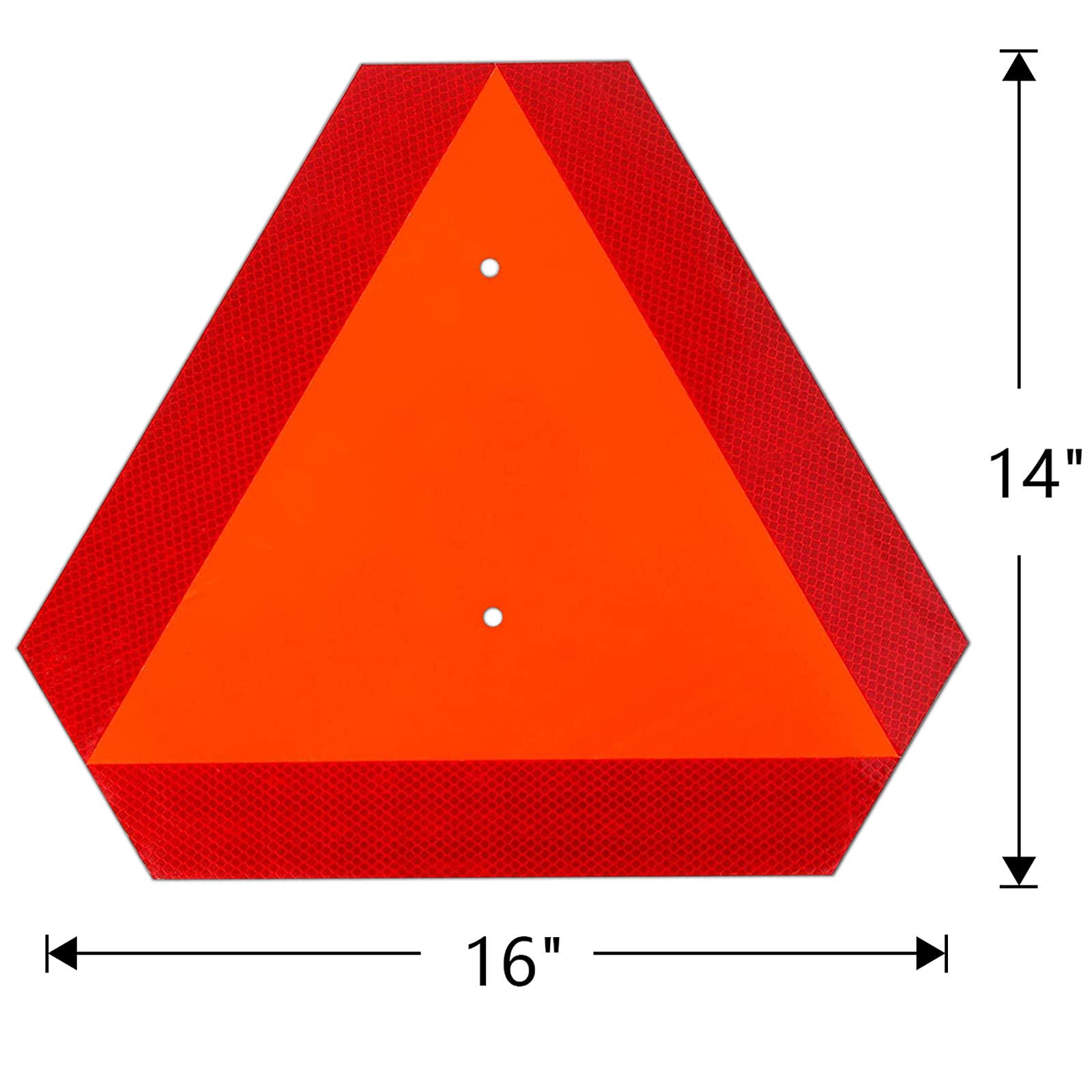 Hillman 840628 Segnale Per Veicoli Lenti – 35,6 X 40,6 Cm, Triangolo Rifrangente In Alluminio, Bianco - 4