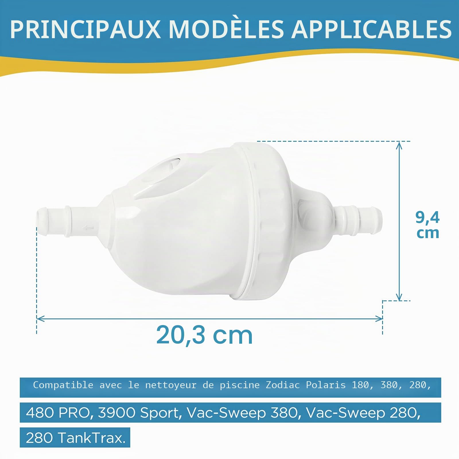G52 Polaris Kit de Remplacement de soupape de Secours pour Nettoyeur de Piscine Polaris 180, 280, 380, 480, 3900 - Corps renforcé pour Une durée de Vie Plus Longue Que Le Zodiac G52