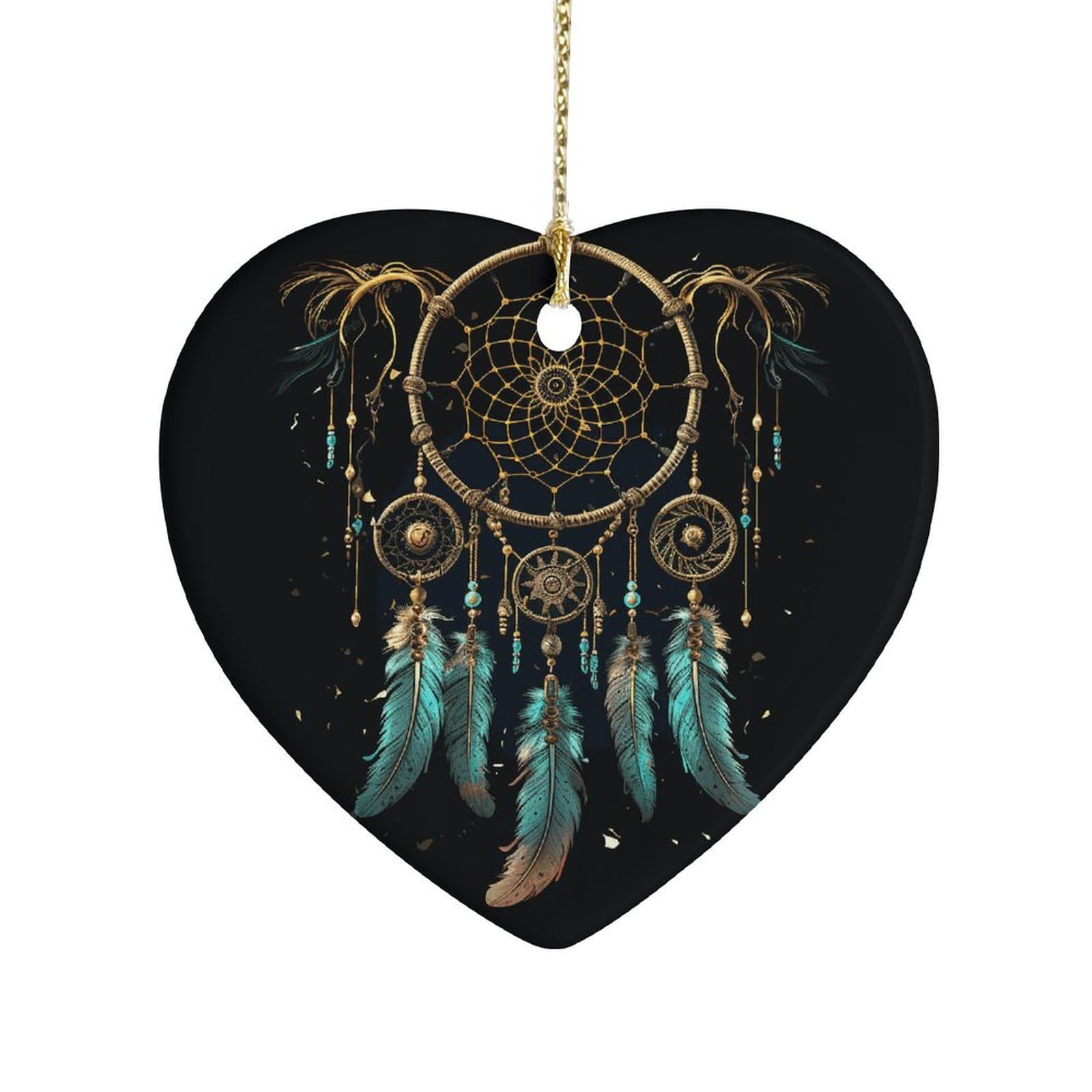 Dark Dream Catcher Ceramic Ornament Home Decor Keepsake