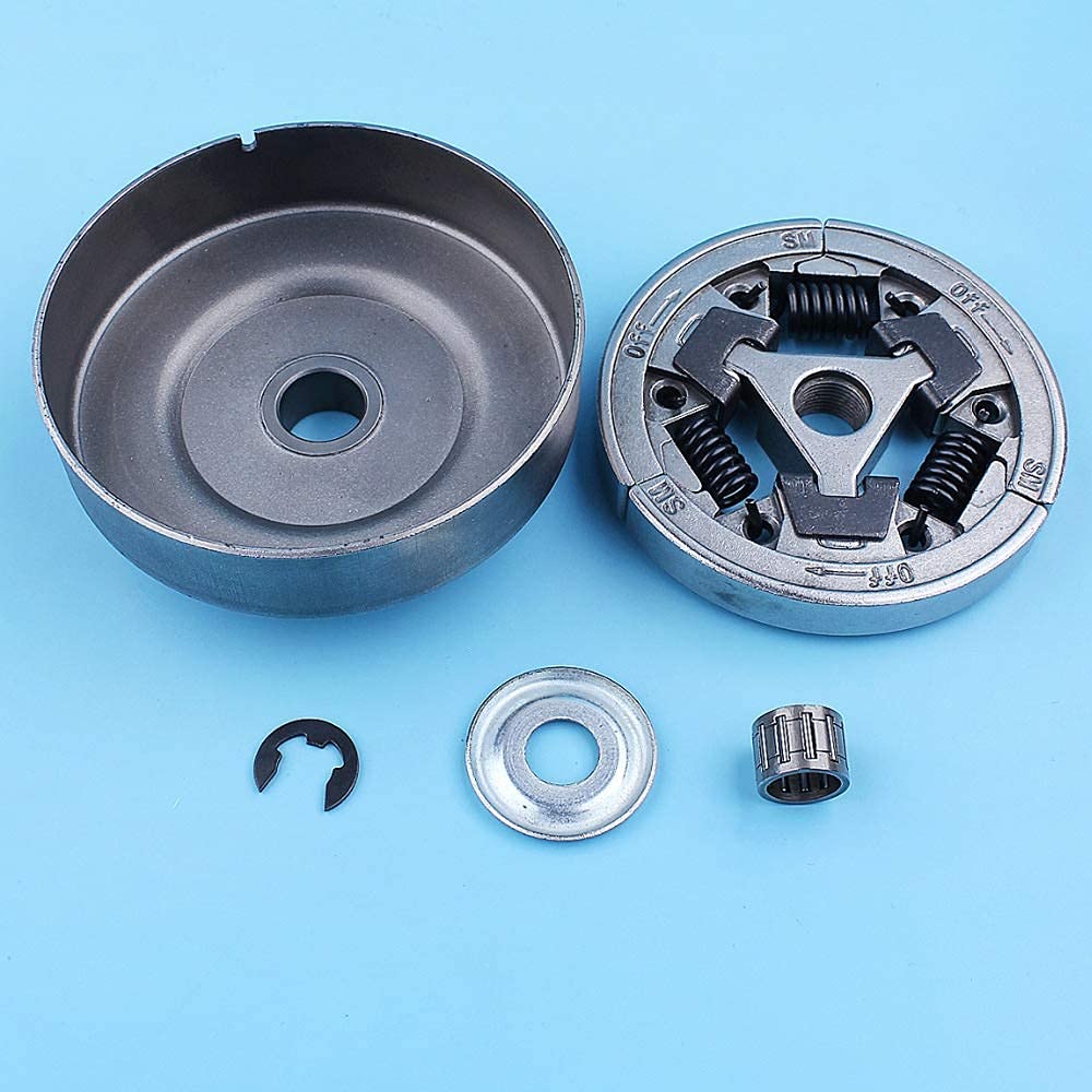 3/8 "-7T Kit de cojinete de Tambor de Embrague de piñón Recto Compatible con Stihl MS391 MS311 MS 391311 Repuestos de Repuesto para arandela de Motosierra E-Clip