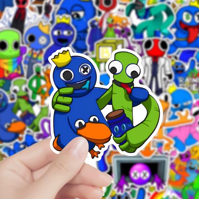 Foto 2 de 4 de Rainbow Friends Stickers 50 unidades de vinilo Roblox pegatinas para ordenador portátil, botellas de agua