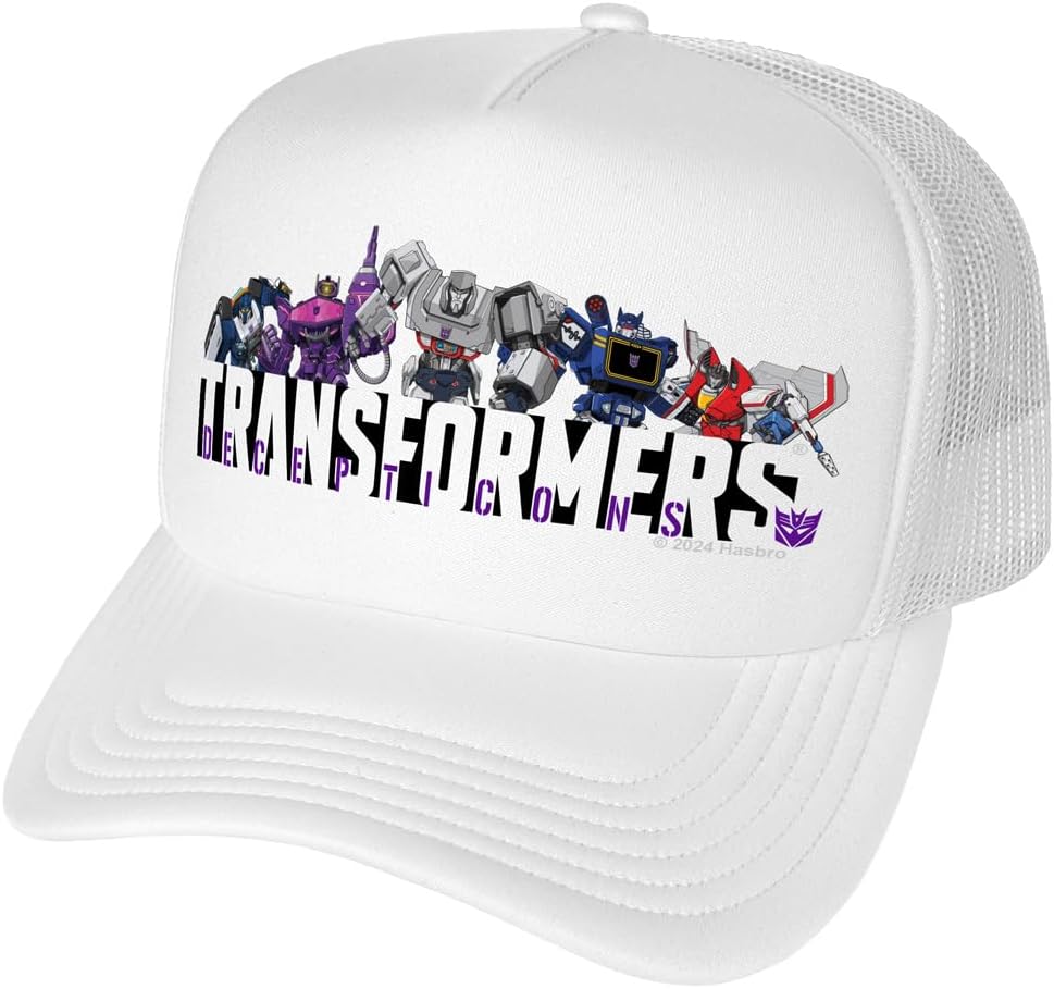 Popfunk Official Transformers Lineup Collection Foam Snapback Trucker Hat - Unisex for Men and Women