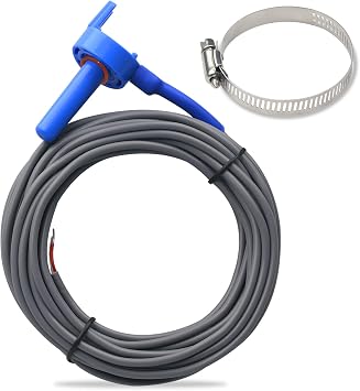 520272 Pool 7790 Temperature Sensor Thermistor Air Water Solar 20 Feet Cable for Jandy Replacement Pool/Spa 10K-ohm Sensor -Includes 2" Pipe Clamp