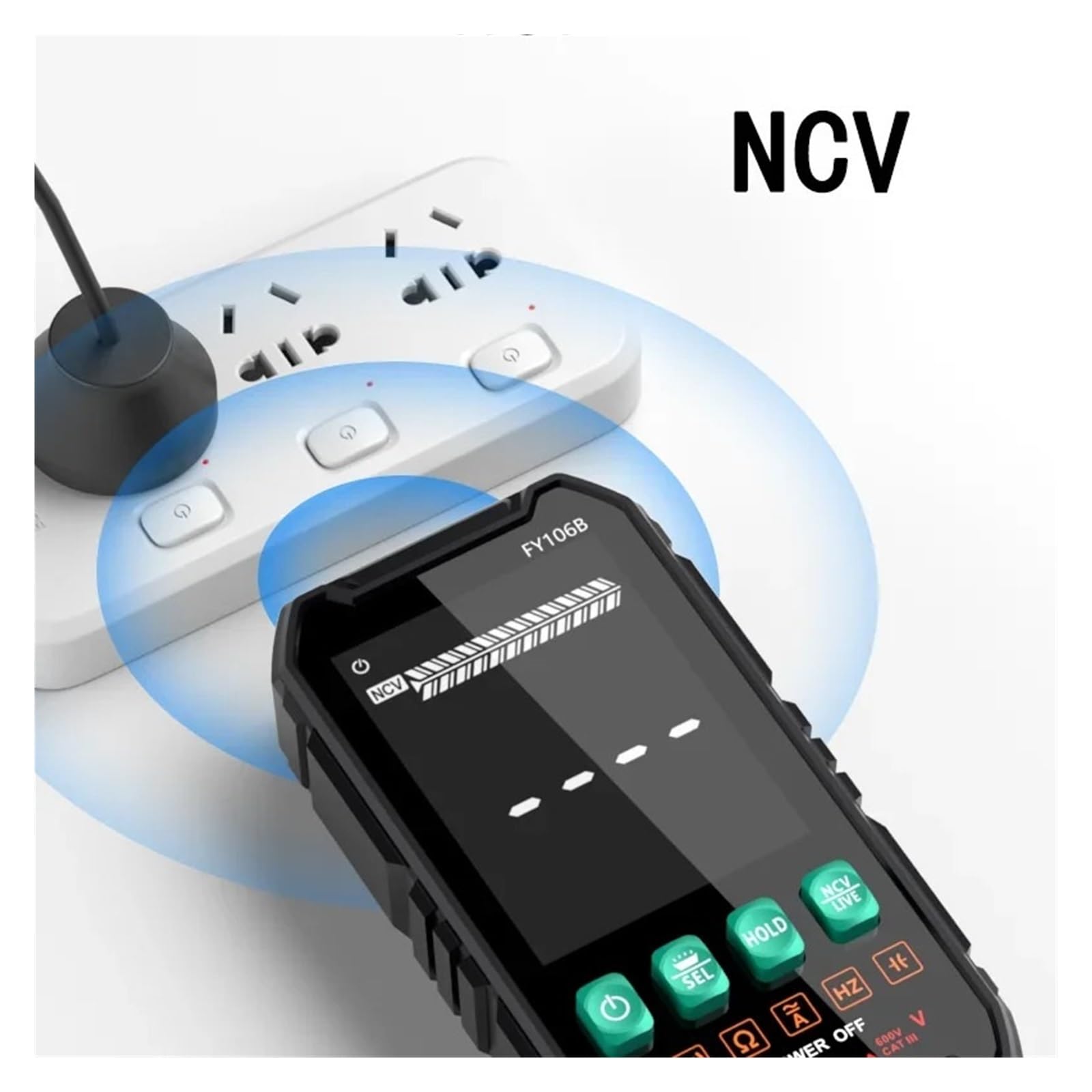 FY106A/B Multimetr Cyfrowy Ekran LCD AC Napięcie Prądu Stałego Tester Prądu Pojemność Ohm Dioda NCV Częstotliwość Kontrola Przewodu Pod Napięciem(FY106B)