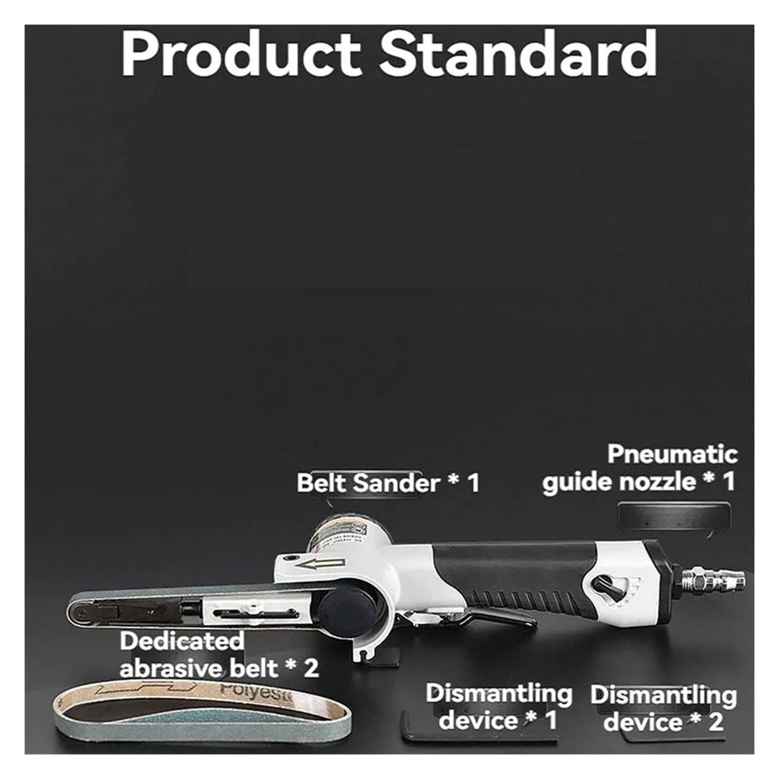 Szlifierka taśmowa pneumatyczna Mini szlifierka do obróbki drewna/metalu Ręczna kątowa z Biżuteria DIY(10mm)