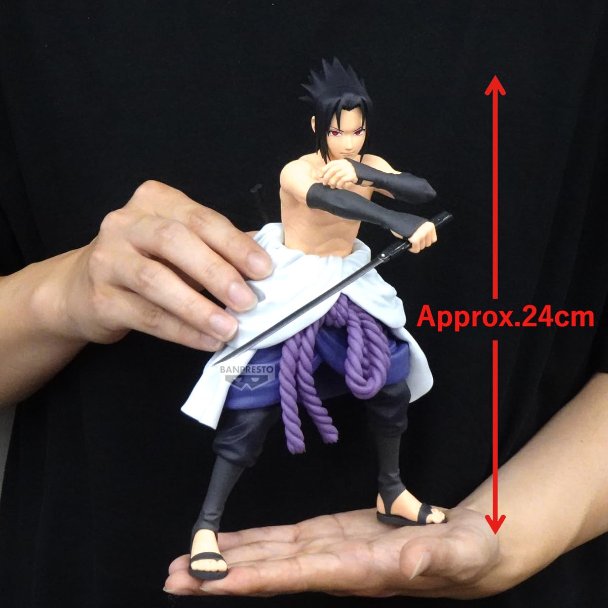 Banpresto Figurka akcji Sasuke Uchiha Naruto Shippuden, Grandista 24 cm - PZ71145P wielokolorowa - Figurka kolekcjonerska - Idealna dla fanów anime