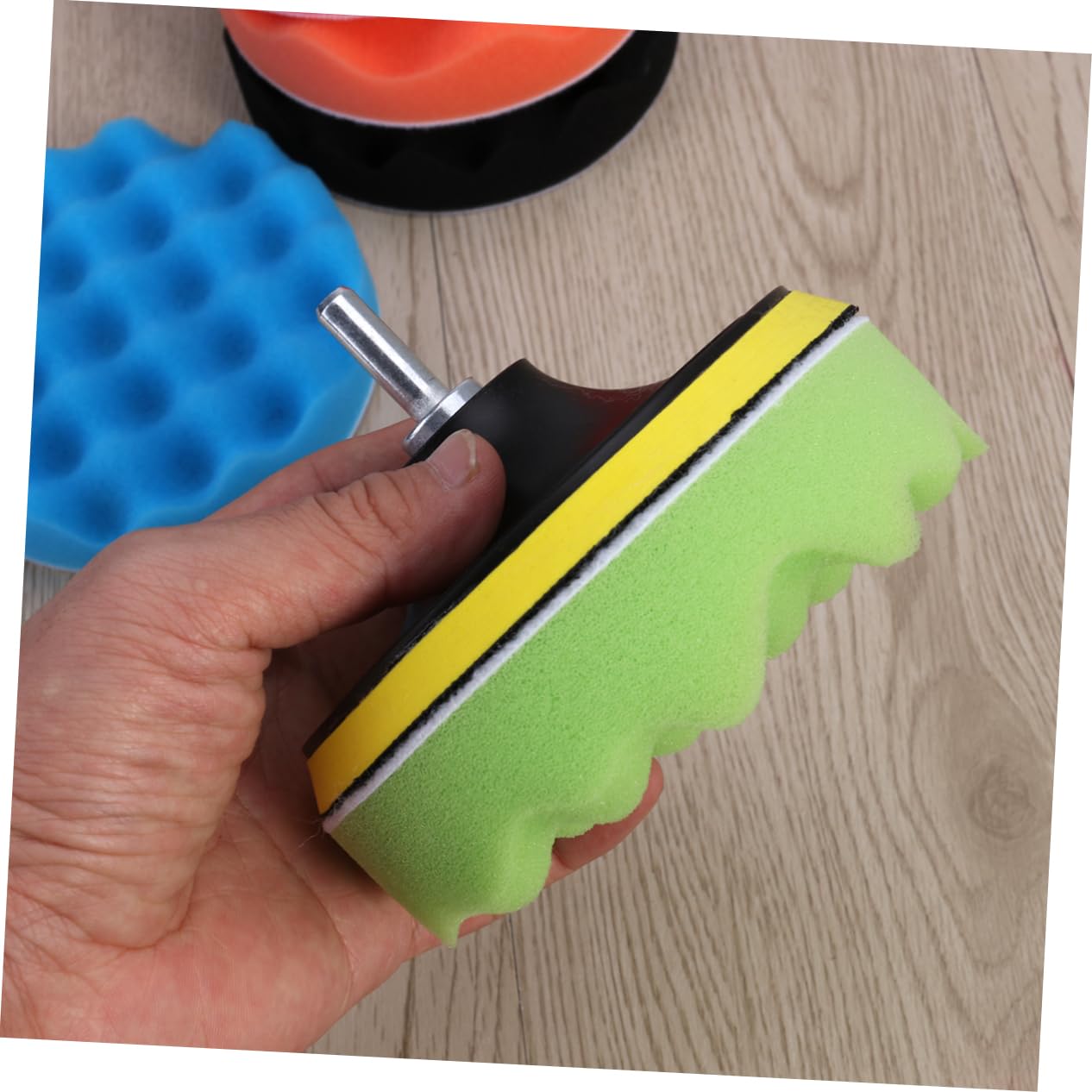 CALLARON 2 Sets Auto-detailing-kit 5 Zoll Selbstklebendes Polier- Und Polierpad-set Aus Wolle Und Pad Zum Lackieren Wachsen Polieren Und Versiegeln 7 Stück * 2