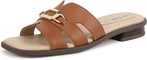 LifeStride Womens Royalty Bit Slide Sandal Tan 6 W
