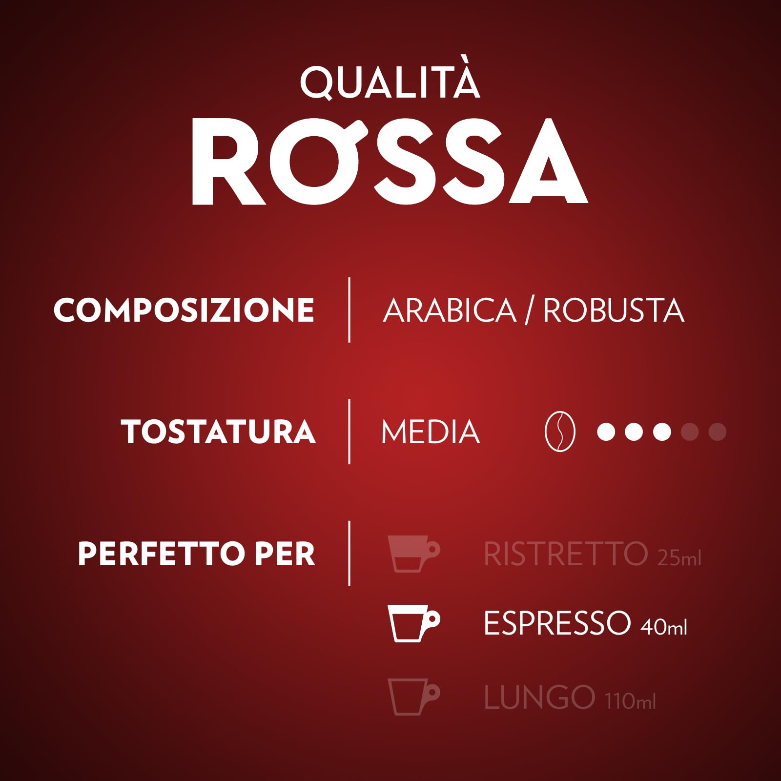 Lavazza, Qualità Rossa, 100 Capsule di Caffè in Alluminio Compatibili con Macchine Nespresso Original, con Note di Cioccolato e Frutta Secca, Arabica e Robusta, Intensità 10/13, Tostatura Media