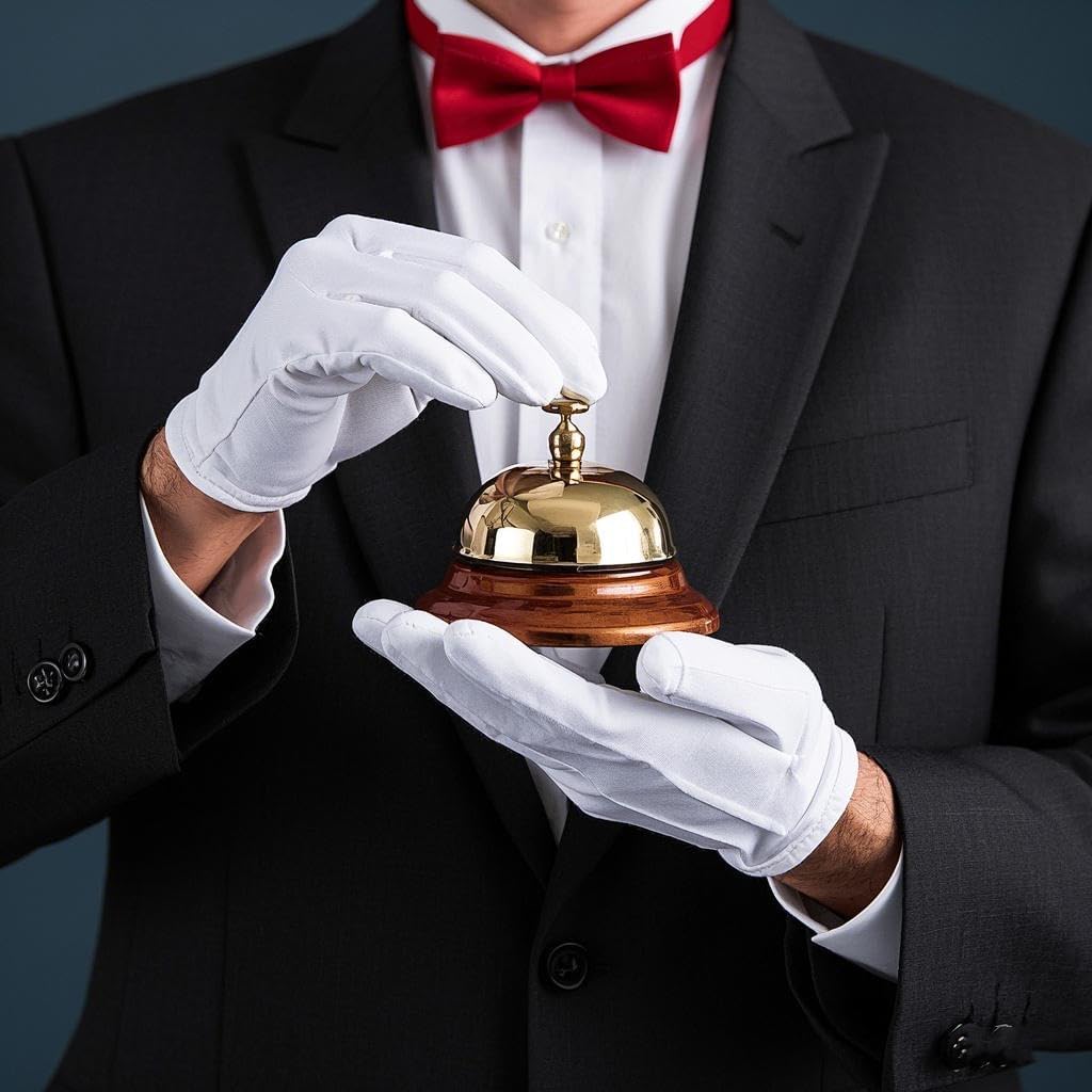 6 Pairs White Gloves women men with Snap Cuff Uniform Gloves Parade Costume for Police Server Funeral Formal Tuxedo Guard - Image 7