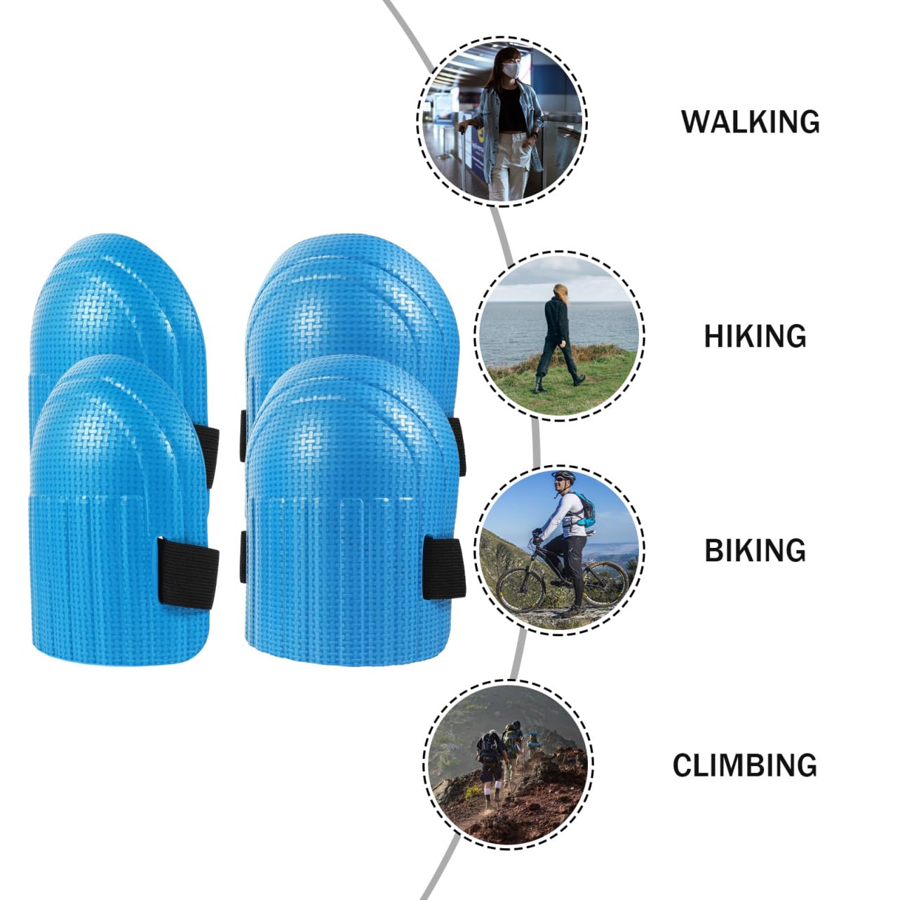 EVA Work Kneepads 2 Pairs for Knee Protection in Carpeting Plumbing