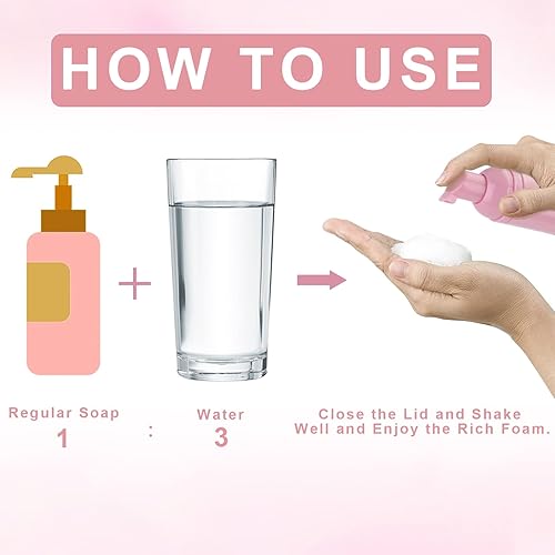 Miniatura 4 de homicozy Juego de 40 cepillos para botellas de champú para pestañas, 10 cepillos para champú de pestañas, 10 tubos de cepillos de pestañas, 10 Rosa