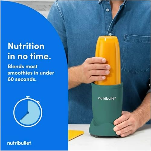 Miniatura 5 de Nutribullet s PRO - Licuadora individual de 900 W, eucalipto menta, incluye taza de 32 onzas, tapa para llevar, guía del usuario (idioma español no