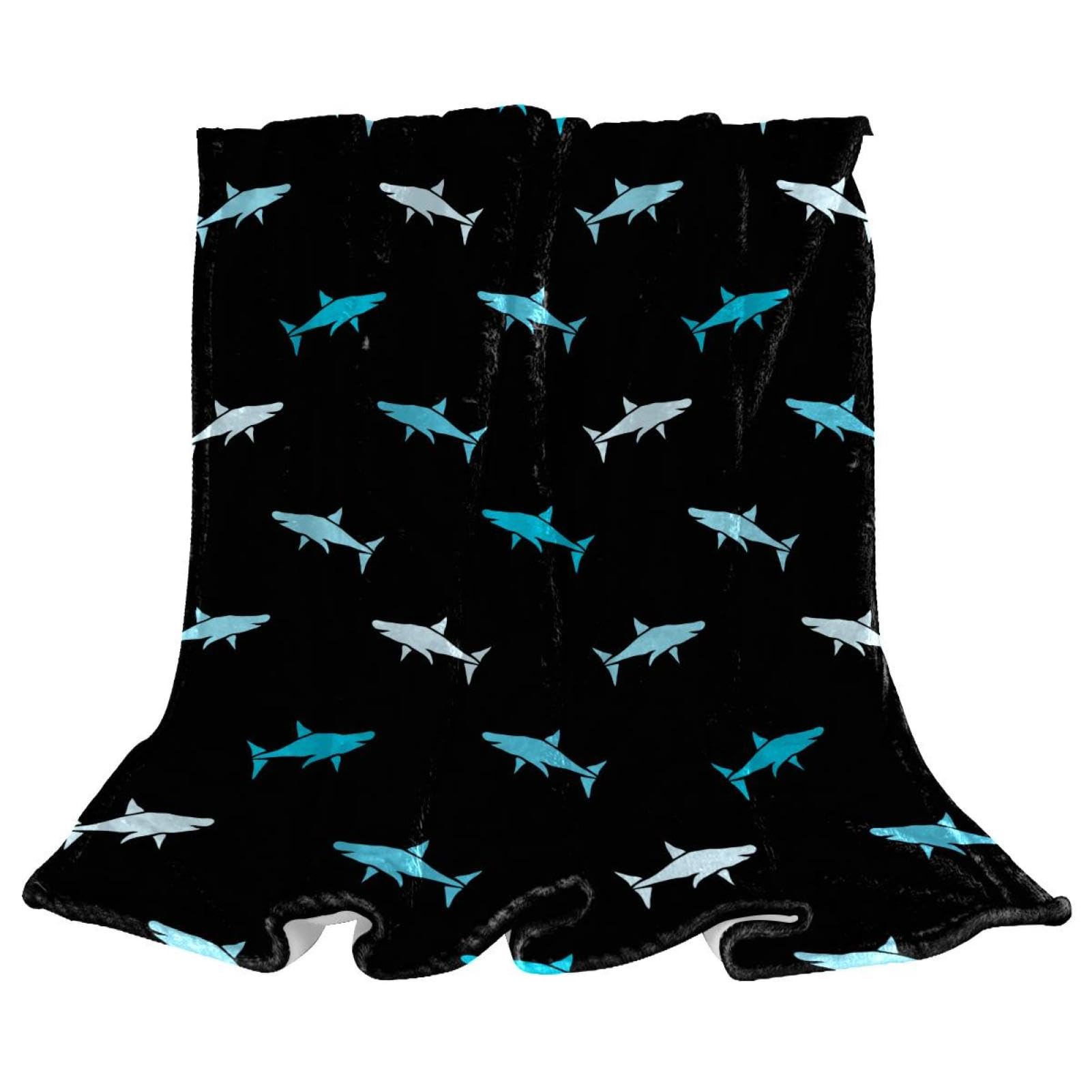 Couverture polaire requins le cadeau idéal en microfibre douce pour enfants et adultes