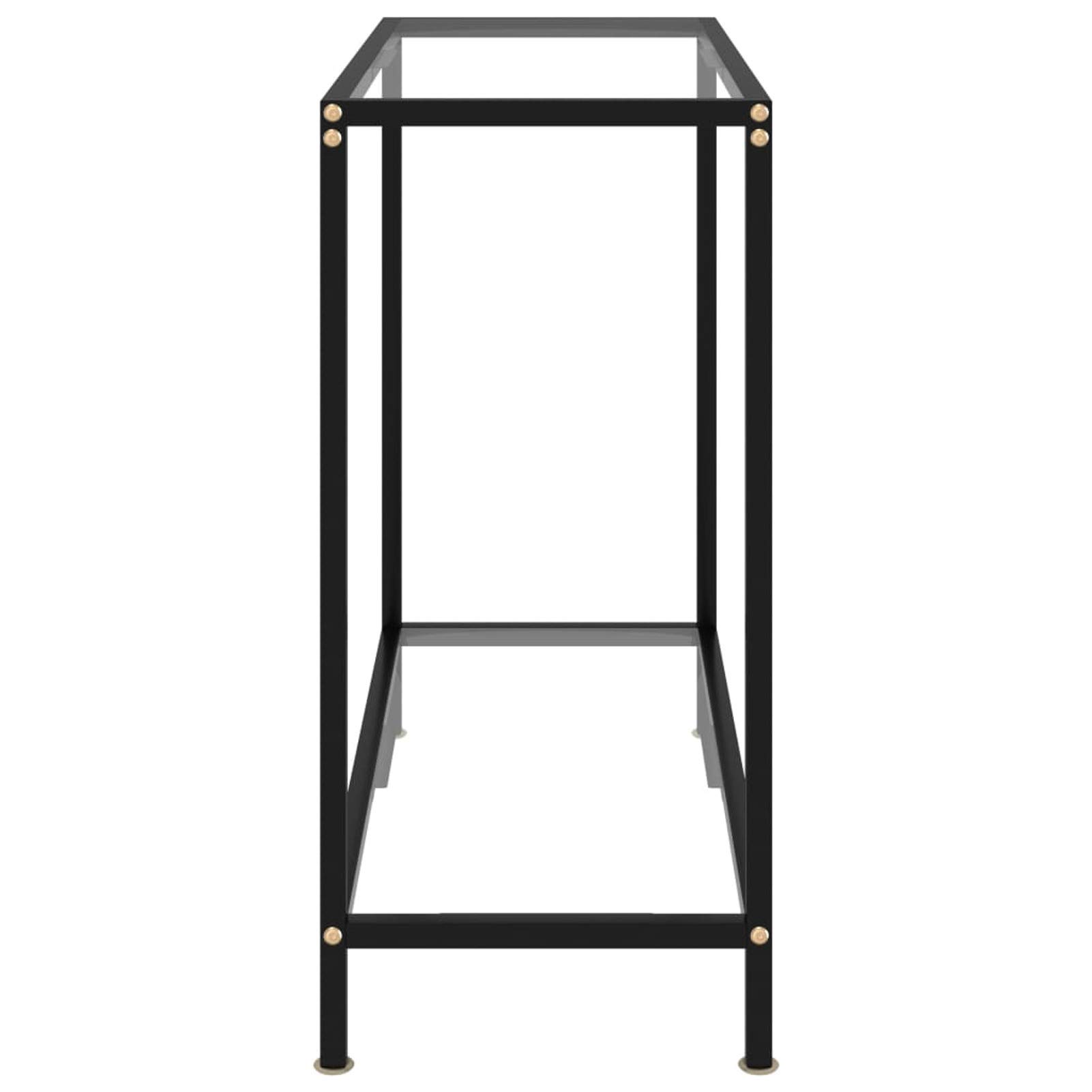 Tavolo consolle vetro temperato bianco e oro 111 x 36 cm ORITA | Leroy