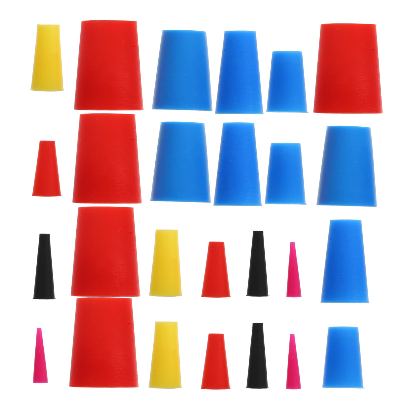 LIFKOME Silicone Plugs Set 60 Pcs Electroplating Coated Tube Stoppers Sealant Plugs for Lab Equipment