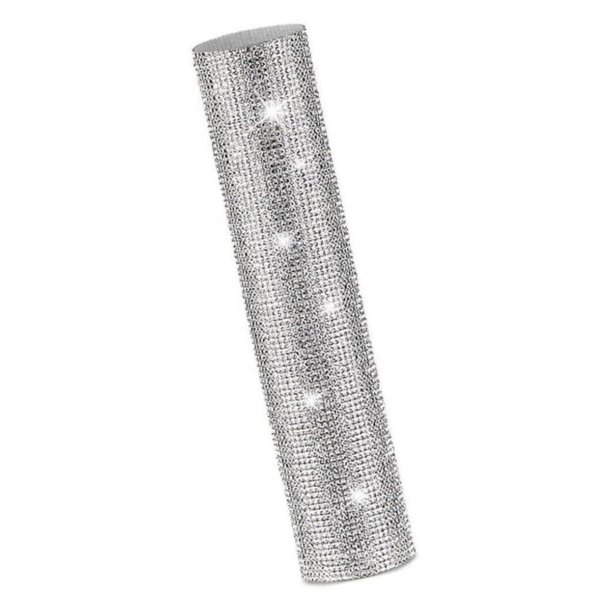 Housse de Poignée en Cristal Argenté pour Microphone sans Fil Universel - Shine on Tour et Performance