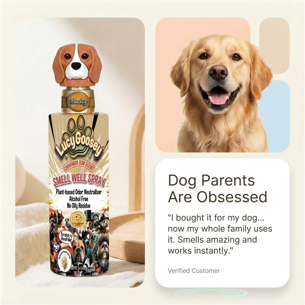 Dog Deodorizing Spray – Natural Grooming Mist for Dogs – Long-Lasting Fresh Scents – Alcohol-Free, Moisturizing, Detangling – Smell-Good Coat Spray