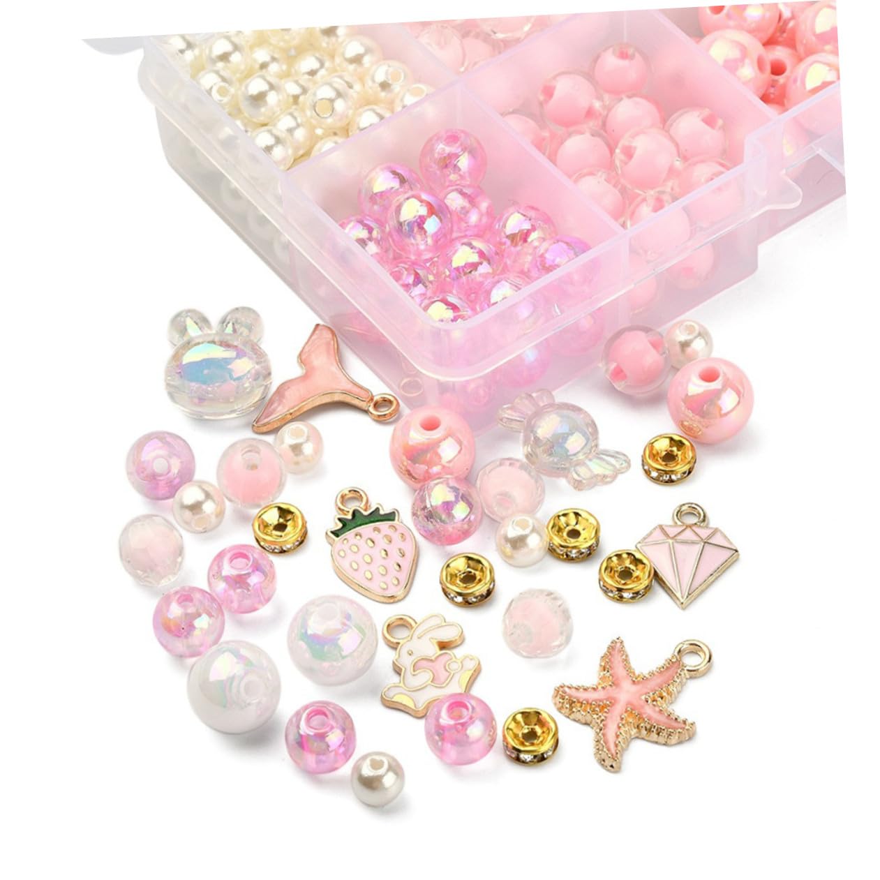 VILLCASE 3ensembles Kit De Fabrication De Bijoux Ensemble De Perles Pour Bracelet Charm Avec Perles Étoile Cœur Bricolage Créatif Pour Adultes