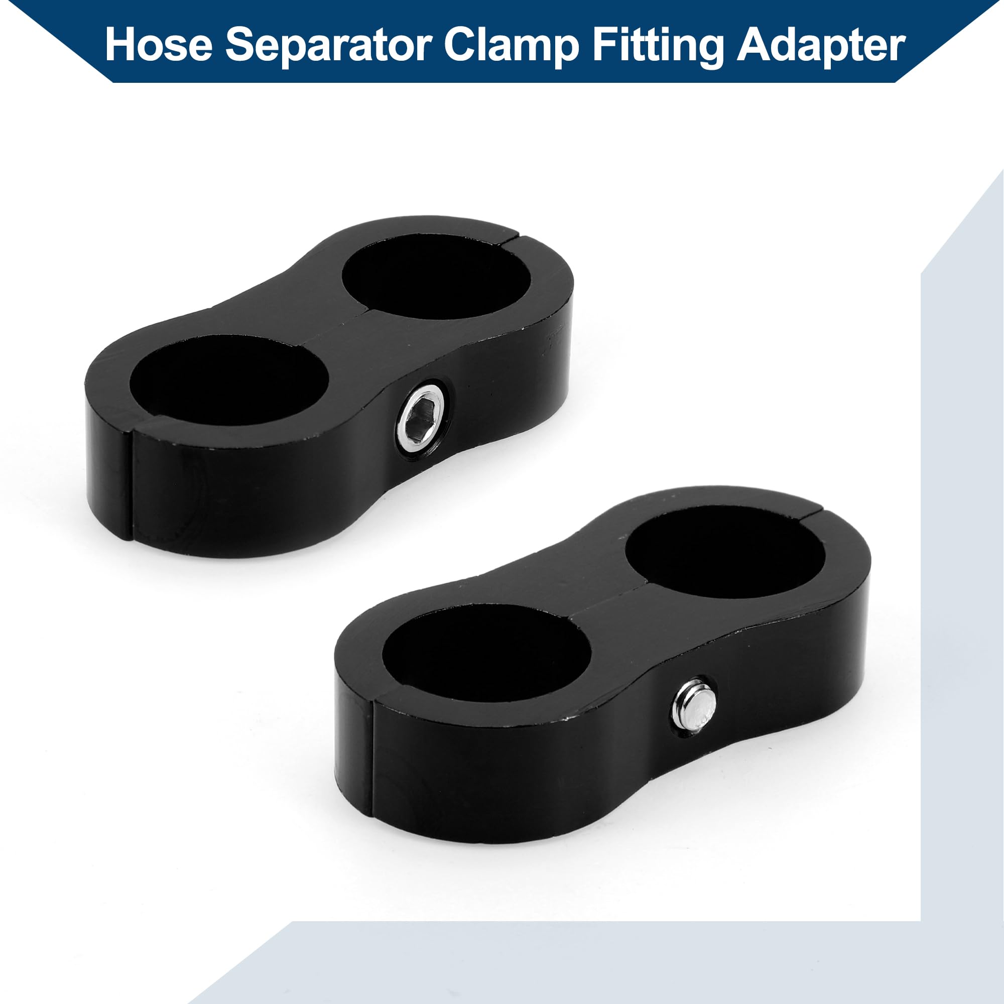Morsetto Separatore Tubo Adattatore/Tubo Linea Separatore Strumento AN10 20mm 4pz Nero