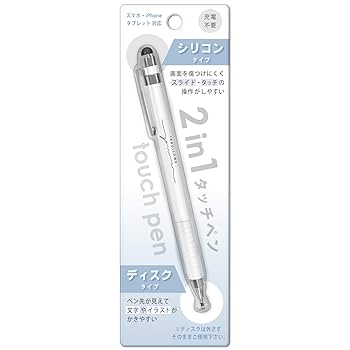 たっちぺん ボールペン付クリアディスク型タッチペン（再生ABS