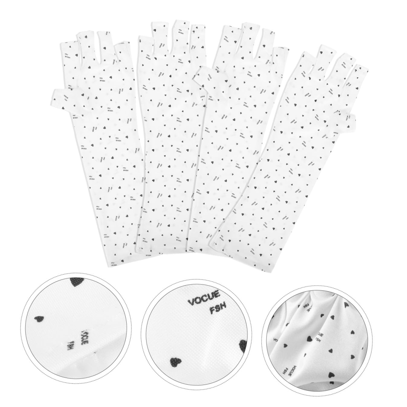 10 Pares Guantes De Uñas Gel Constructor Uñas Luz Ultravioleta Perder Anti-ultravioleta Poliéster