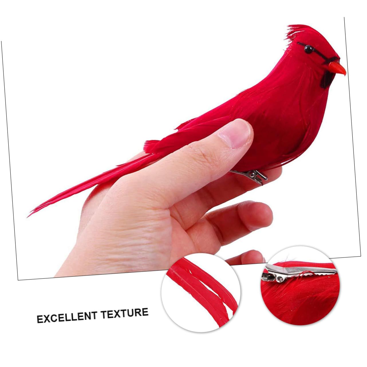 ABOOFAN 36 Pz Di Simulazione Di Natale Uccelli Di Natale Uccelli Dell'albero Di Con Clip Ornamenti Da Appendere All'albero Di i Cardinali Di Piuma Rosso